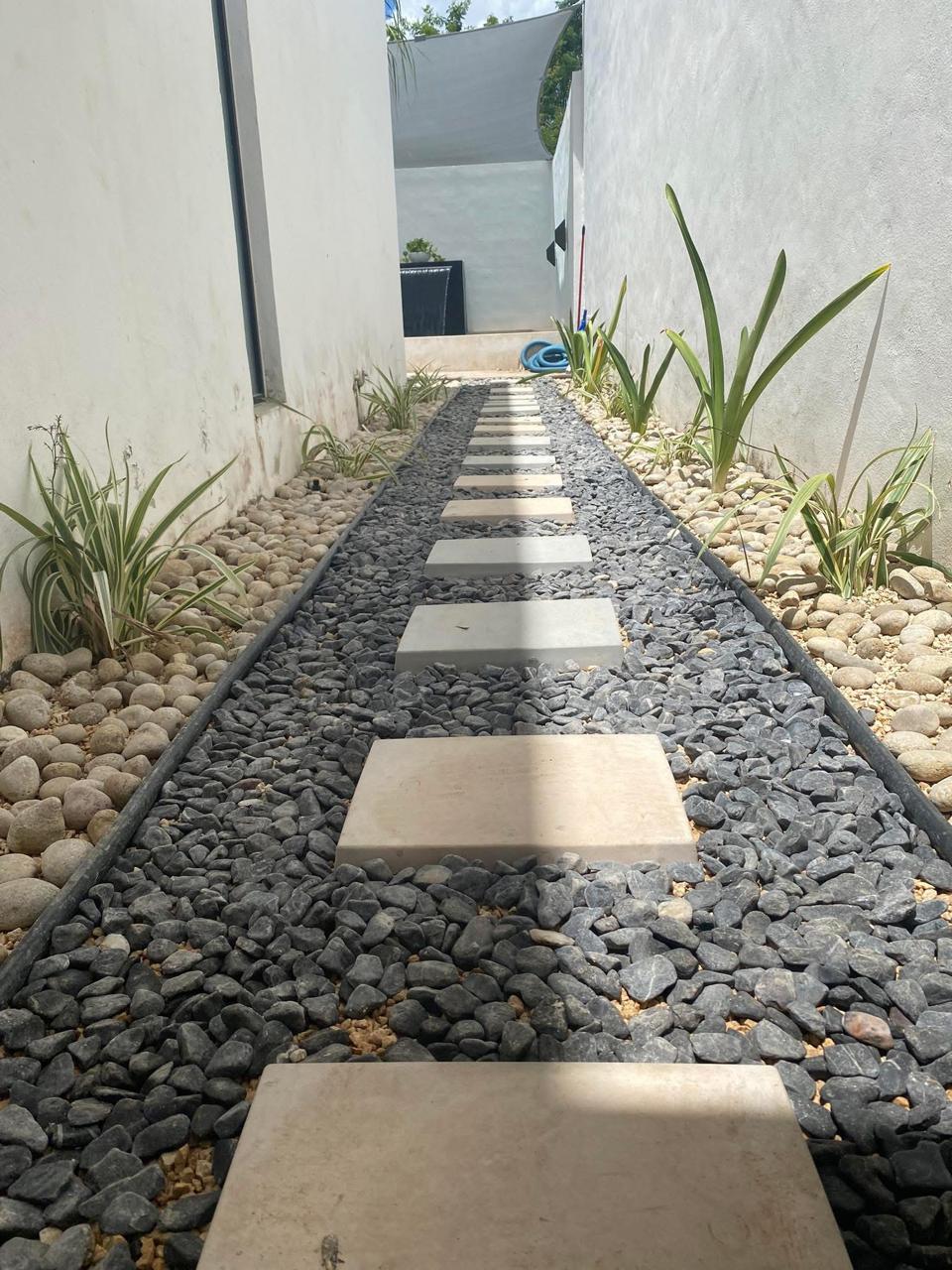 Huellas de cemento blanco rectangular med 40 x 30